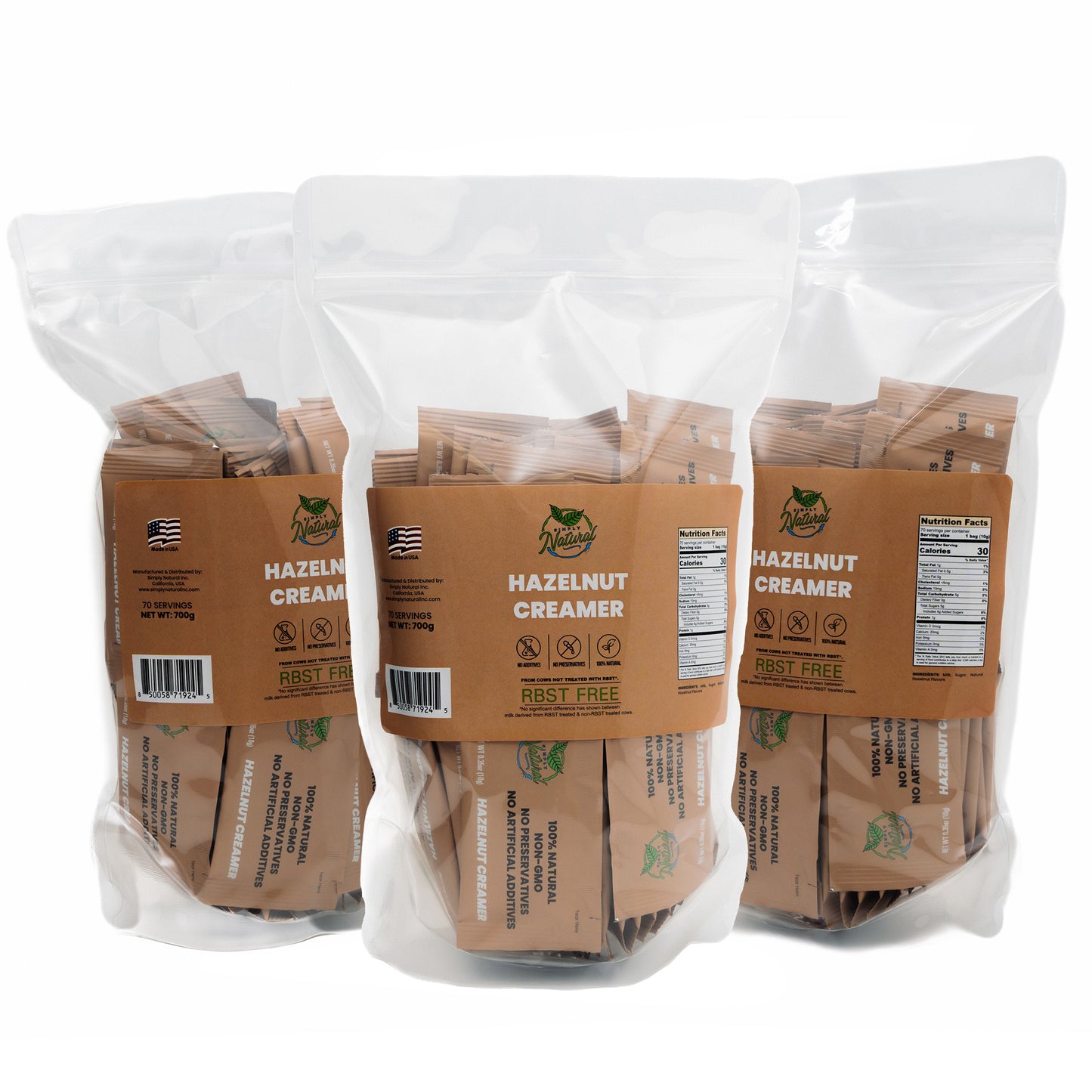 Simply Natural Hazelnut Creamer Sweetened Condensed Milk 10g-sachet